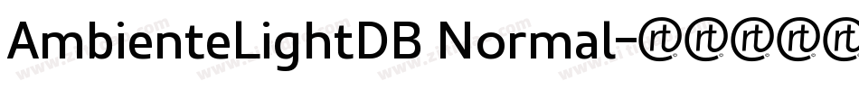 AmbienteLightDB Normal字体转换